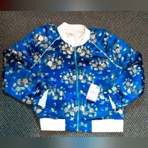 Blue & Gold Bomber Jacket